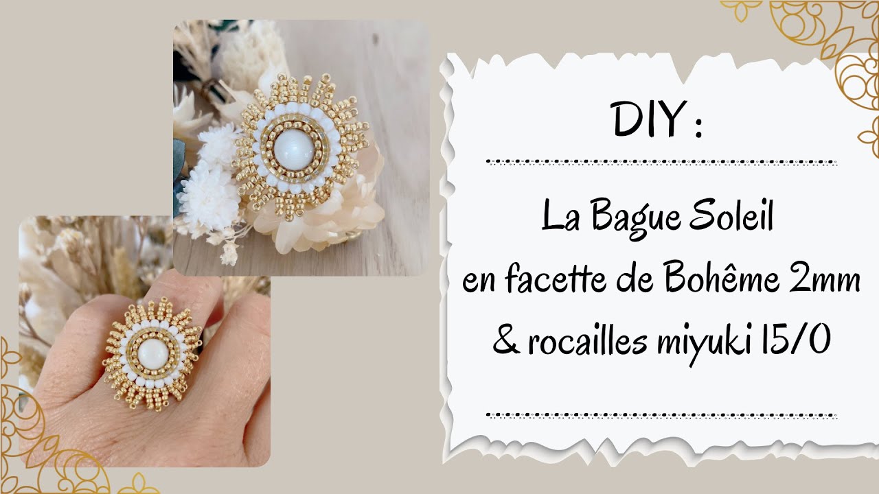 DIY : Comment reproduire ma bague Soleil en tissage de perles.