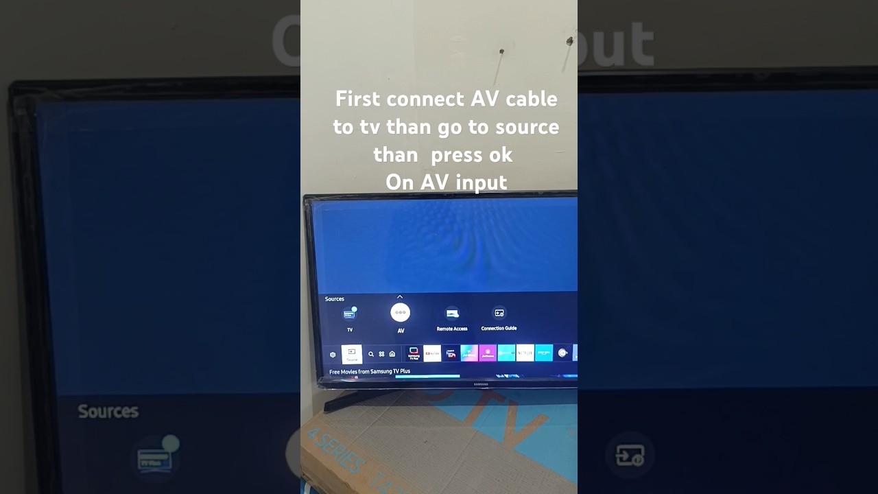 AV input in samsung smart tv for set top box connection #avcable #tv #shorts