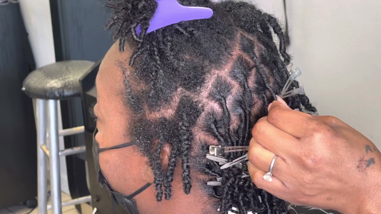 1st Loc Retwist | Starter Locs Two Strand Twisted