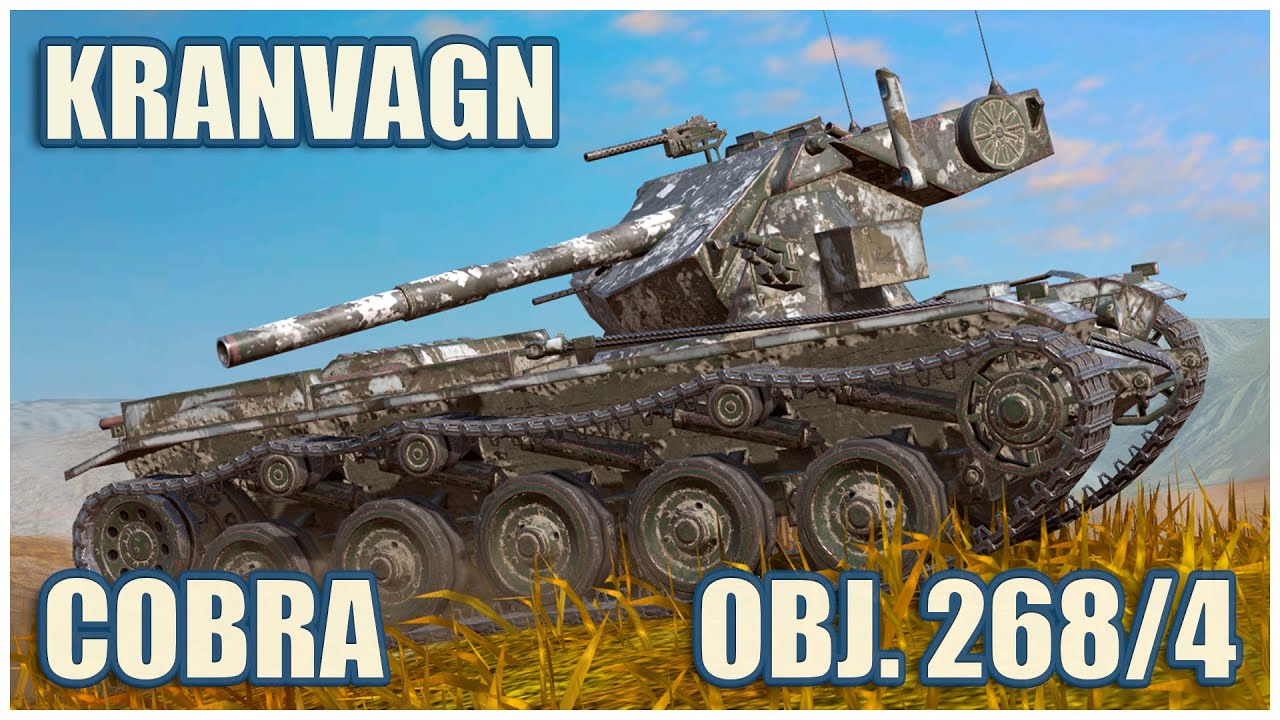Cobra, Kranvagn & Объект 268/4 • WoT Blitz Gameplay