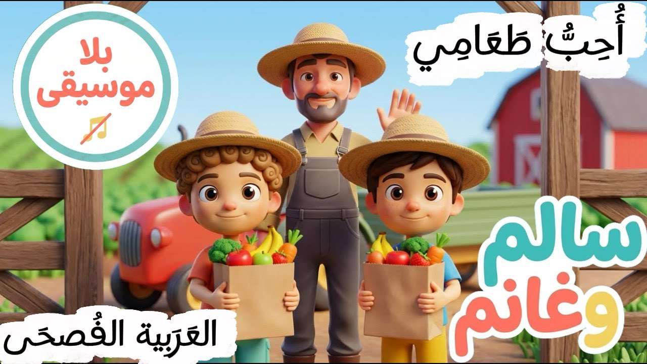 أُحِبُّ طَعَامِي | تعليم هادئ للأطفال بلا موسيقى | فصحى