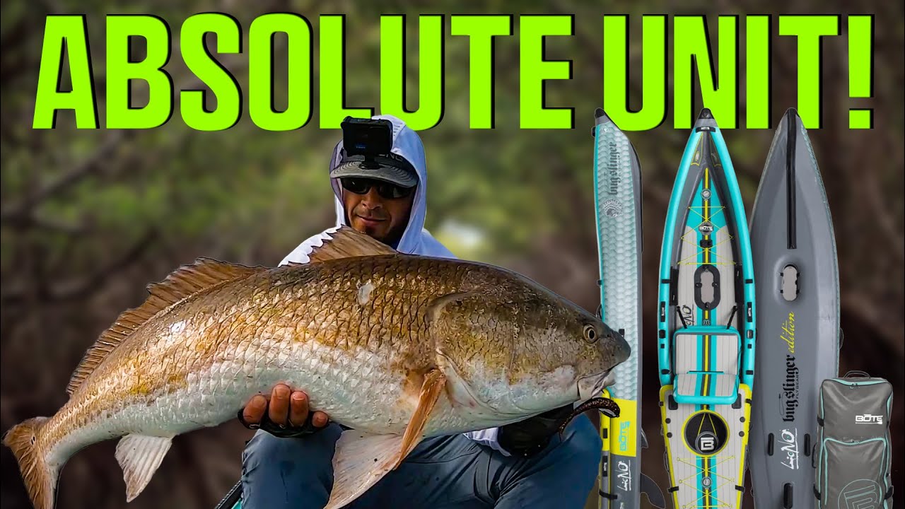 Inflatable Kayak vs. MONSTER Redfish (Unbelievable Fight!)