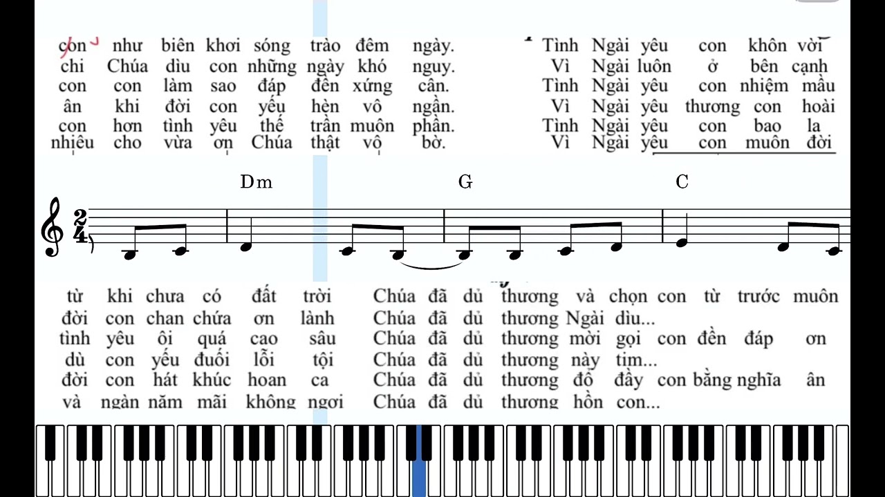 TÌNH CHÚA YÊU CON - St: Giang Tâm  ( Tập hát ) 2 bè.