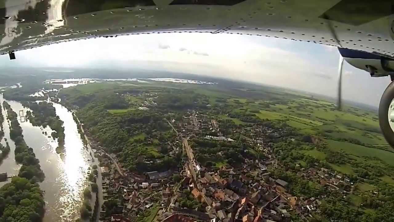 Hochwasser 2013 Überflug am 04.06. Wettin - Nelben/Könnern