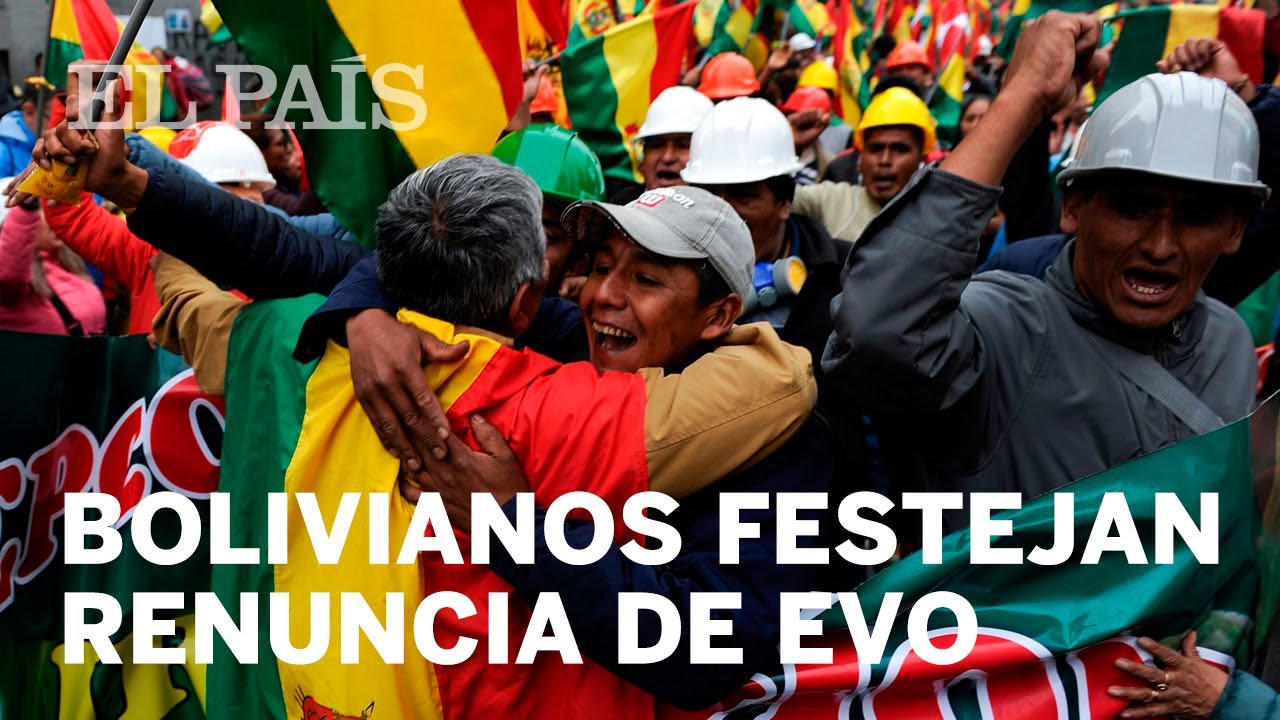 Bolivianos festejan renuncia de Evo