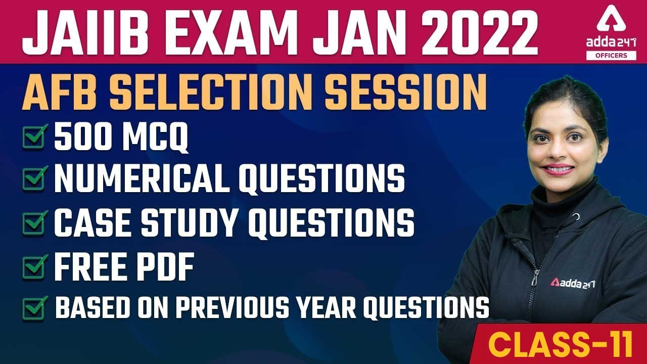 Crack JAIIB AFB With 500 Questions | JAIIB Accounting & Finance for Bankers | Class 11
