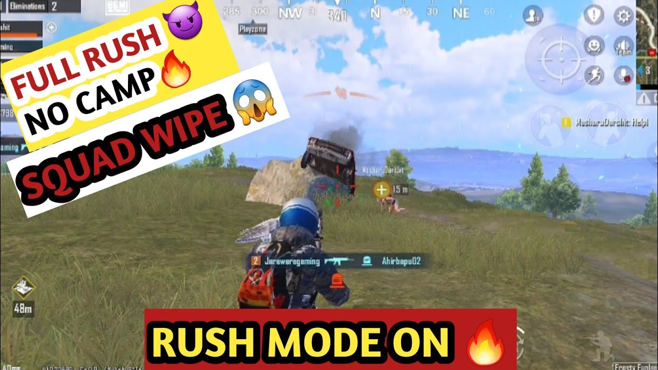 BGMI Classic Squad Full Rush Gameplay 😈 | No Camp Only Push 🔥