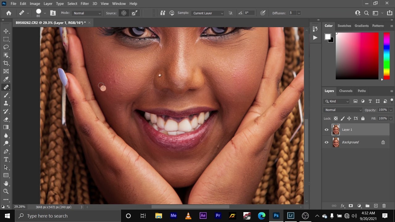 HOW TO DO FREQUENCY SEPARATION USING MIXER BRUSH AND LASSO TOOL