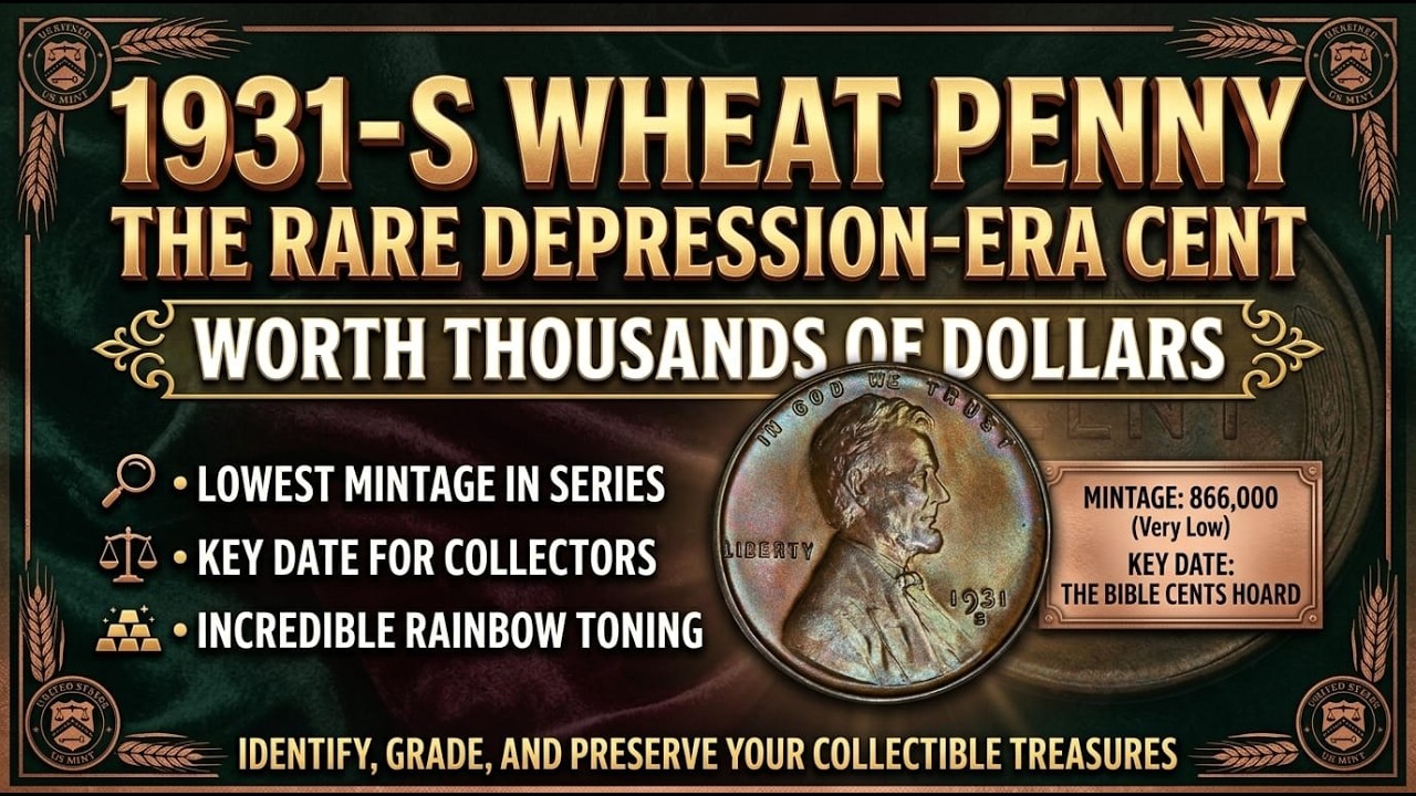 1931-S Lincoln Wheat Penny: The Rare Depression-Era Cent Worth Thousands of Dollars #rarecoins #coin