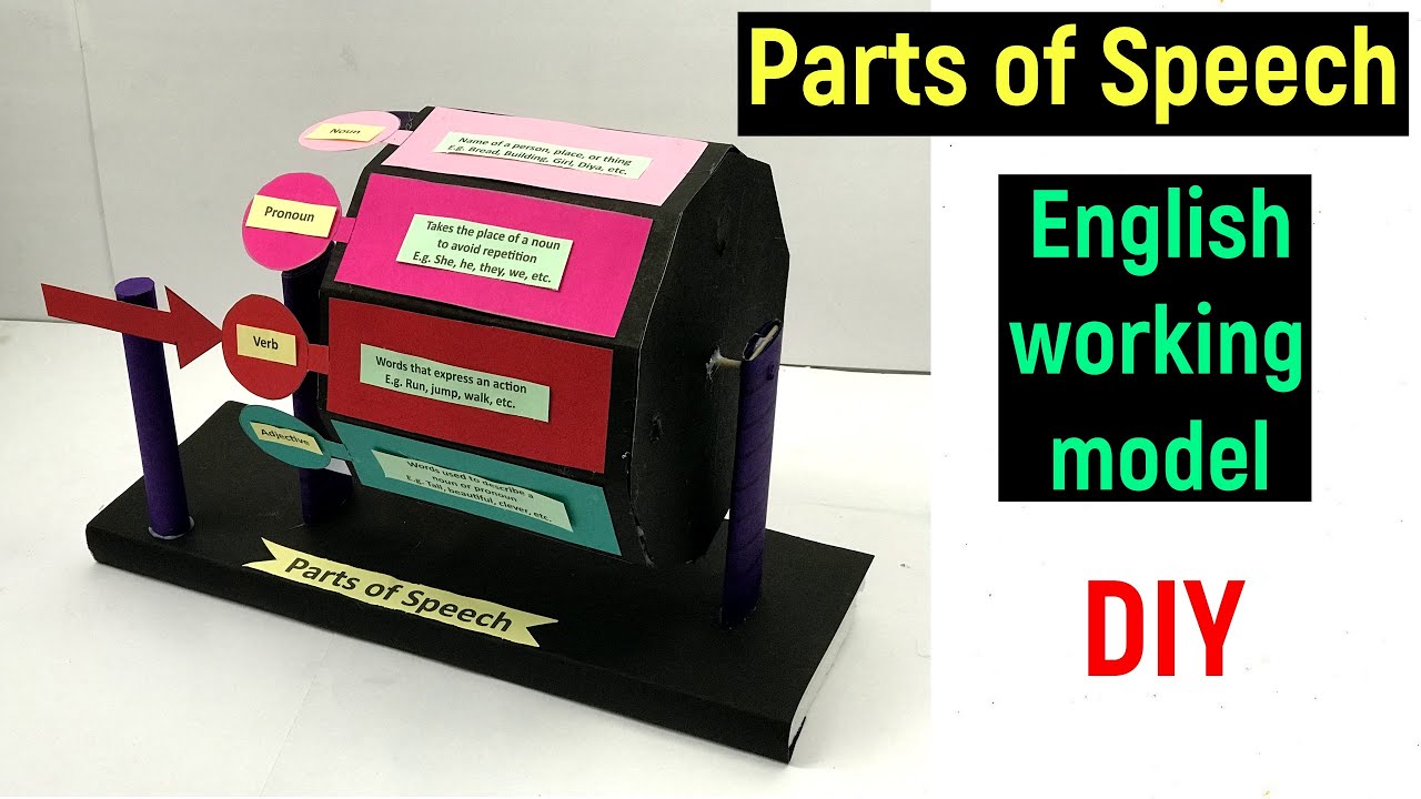 english working model - parts of speech - english working model project - #diyas funplay