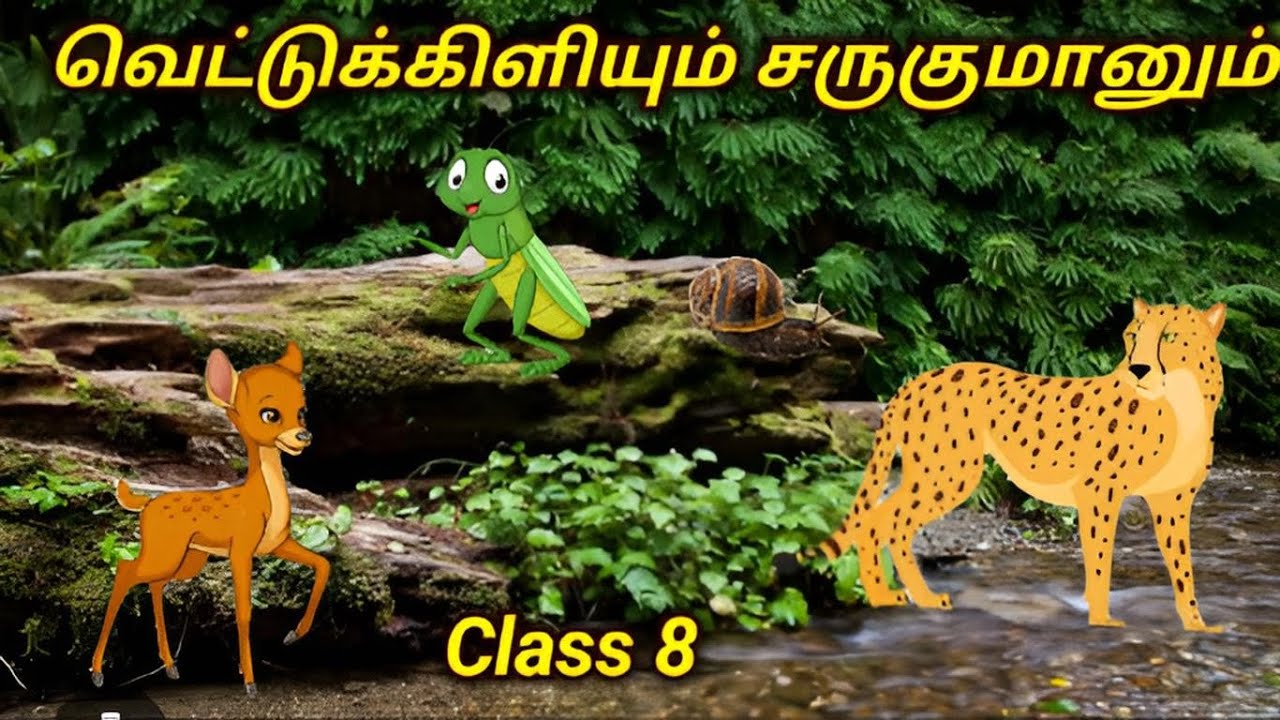 வெட்டுக்கிளியும் சருகுமானும் | Class 8 - சிறுகதை | விரிவானம் | சிறுத்தை | வெட்டுக்கிளியும் |