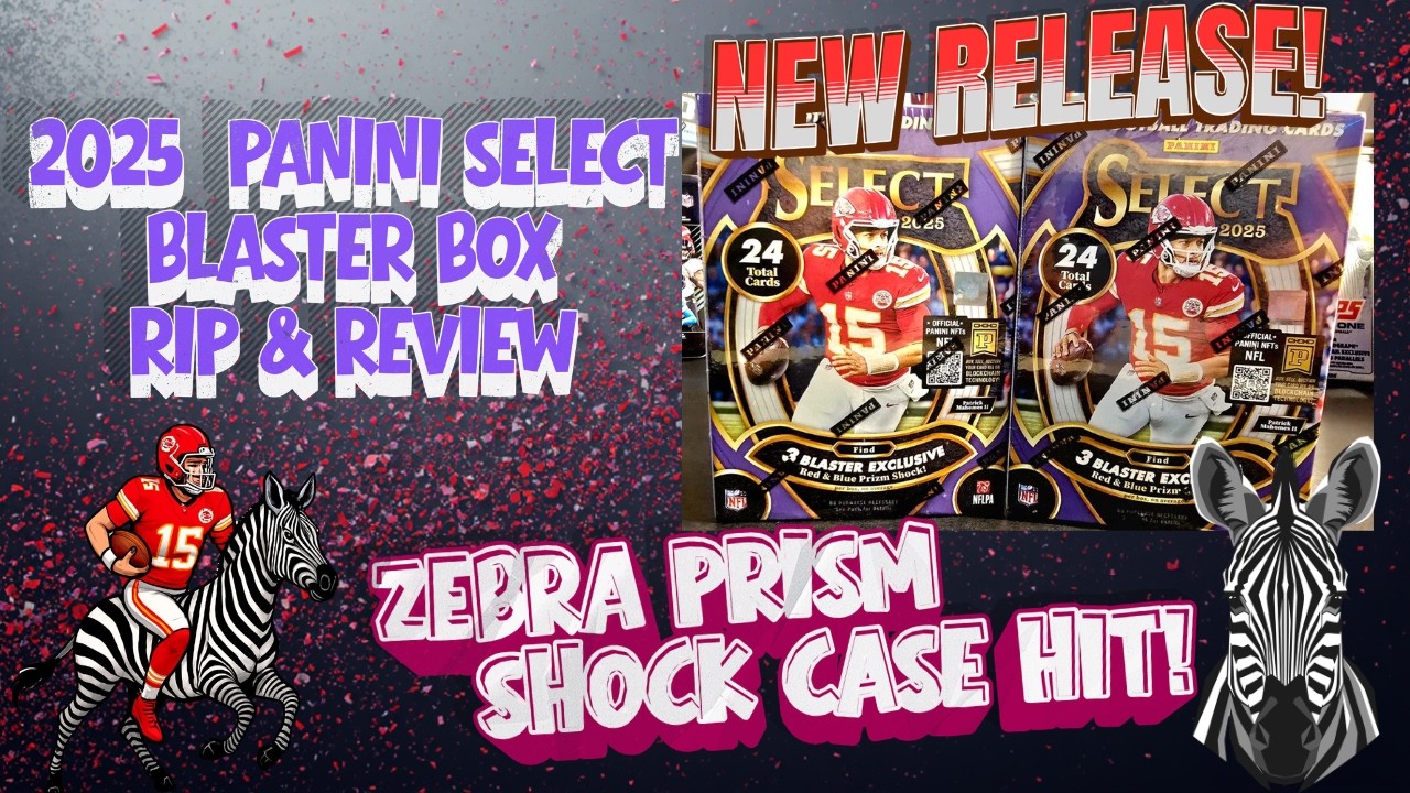 🚨ZEBRA PRIZM SHOCK CASE HIT🚨 NEW RELEASE- 2025 PANINI SELECT FOOTBALL BLASTER BOX RIP & REVIEW.  
