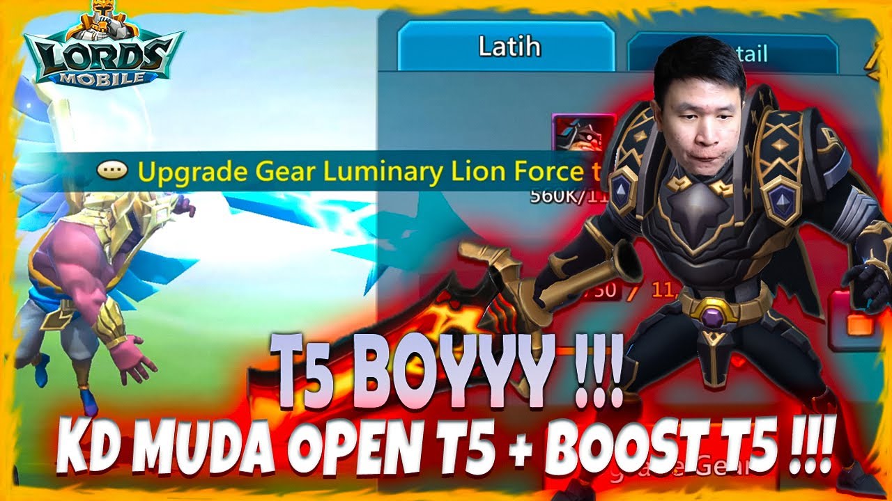 MOMEN BERSEJARAH AKUN KD MUDA SETELAH 8 BULAN OPEN T5 + BOOST TROOPS T5 !!! - Lords Mobile Indonesia