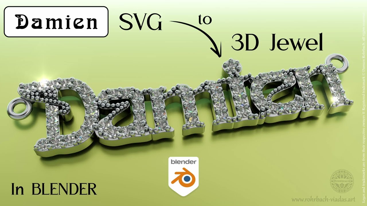 Учебное пособие по созданию 3D-ювелирных изделий из SVG в Blender — 3D-ювелирные изделия, 3D-моде...