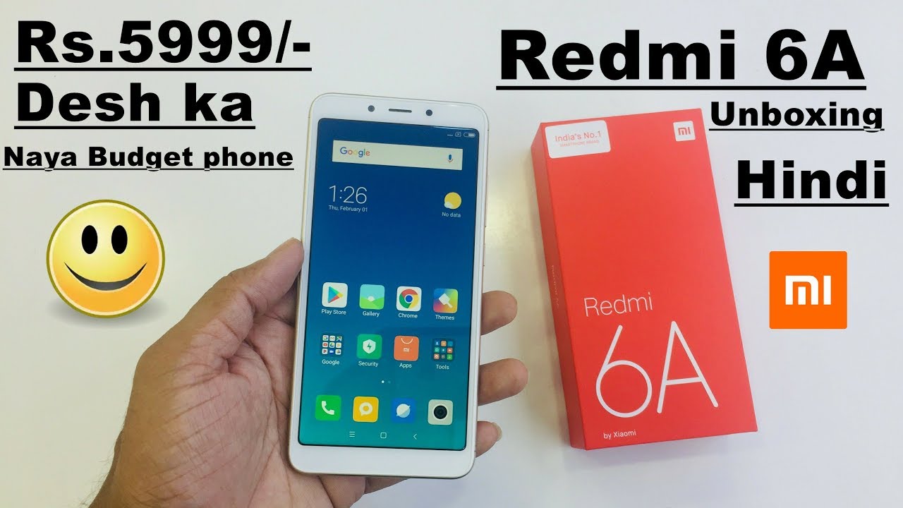 Redmi 6A Unboxing and hand on review in hindi 😱🤔