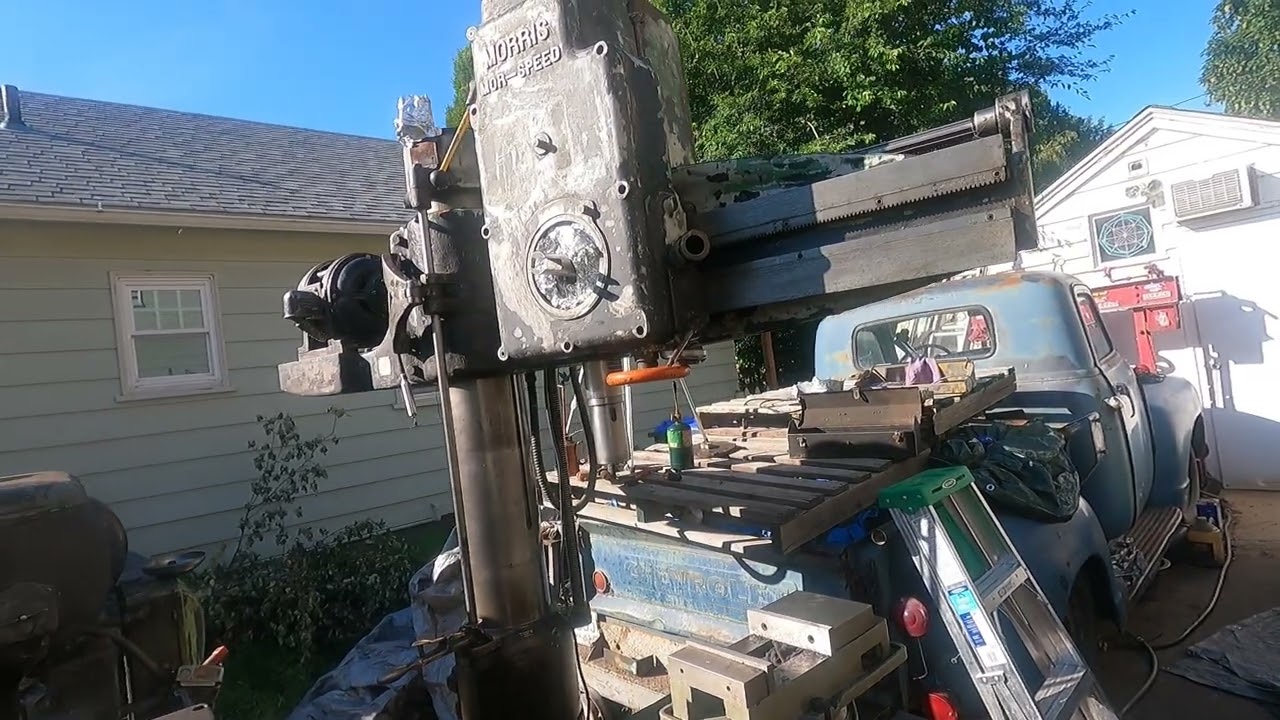 Radial drill press restoration the last frozen part