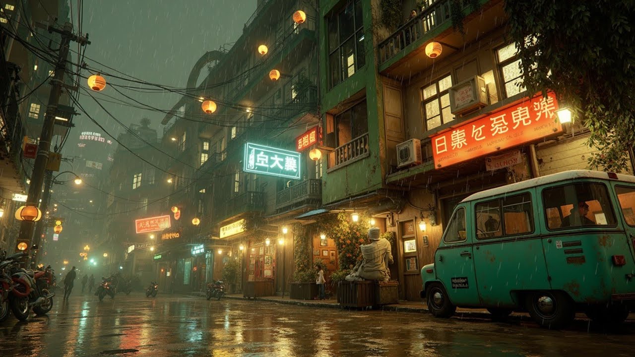 Rainy City Lofi Beats | Расслабляющая музыка для учебы, сна и отдыха под lo-fi дождь