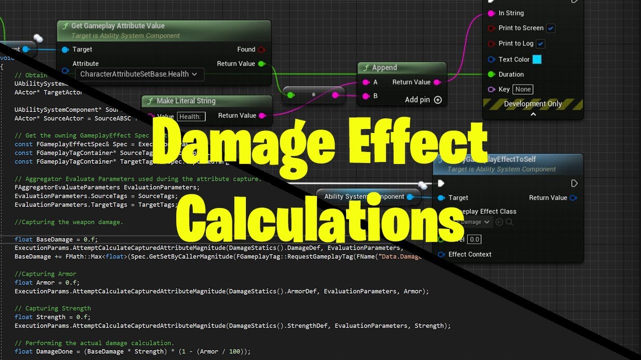 [UE5]  Episode 10 - (Damage) Effect Calculations | Gameplay Ability System Basics
