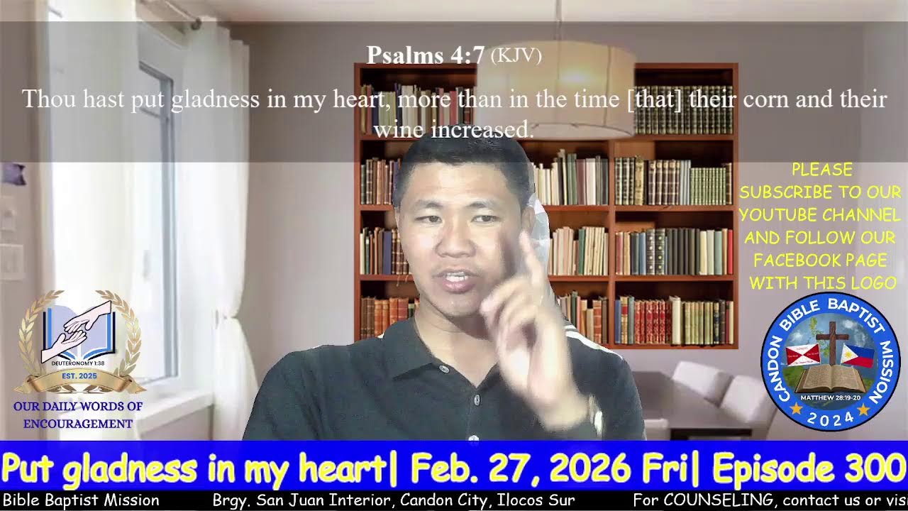 Put gladness in my heart