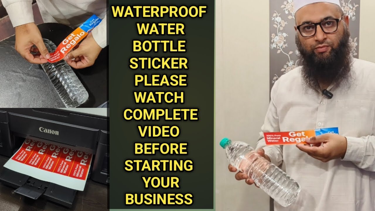 How to start a water bottle business|waterproof label|#sticker #waterbottle 