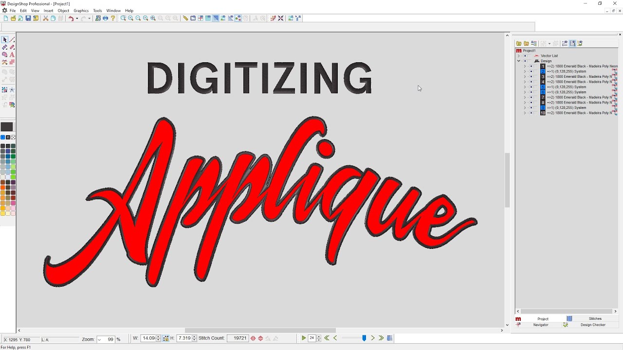 Digitizing Applique