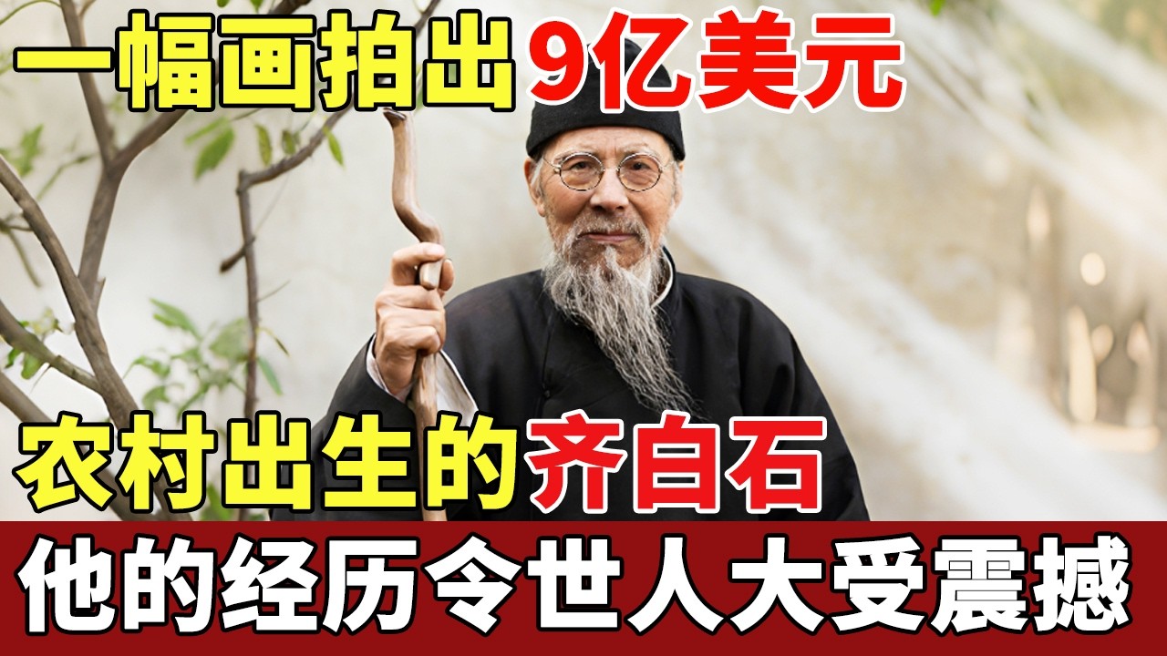 农村出生穷得连笔都买不起，晚年一幅画拍出9亿美元，齐白石的经历令世人大受震撼【世界大观】