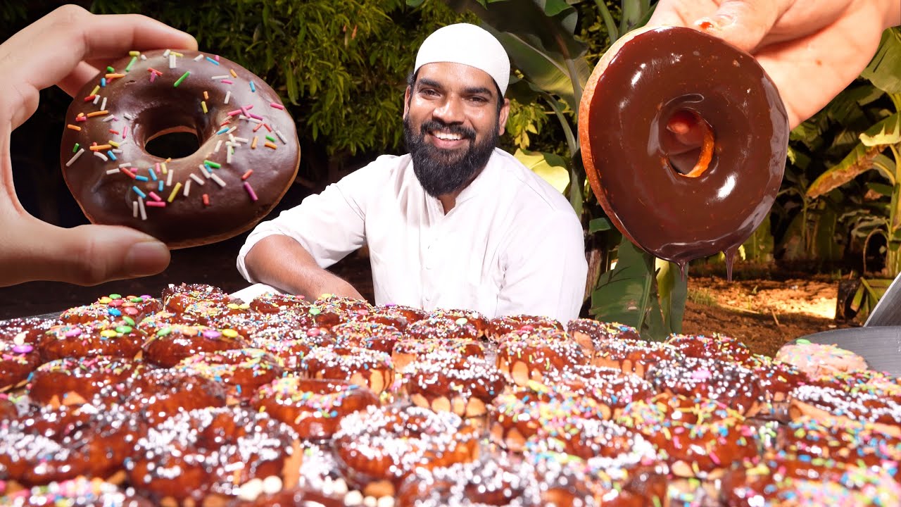 Donut Recipe | Chocolate Donut Recipe | How To Make Soft & Good Shape Donut By Nawab's Kitchen #76