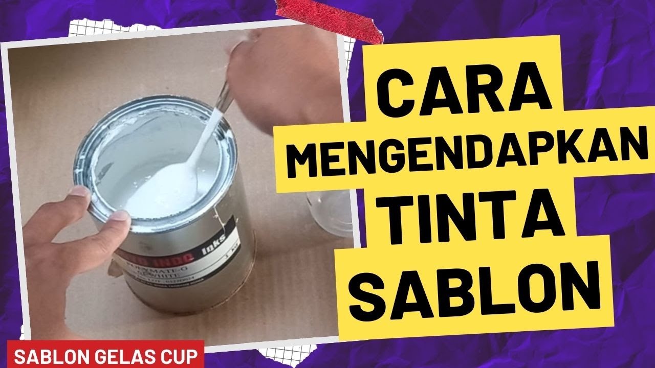 INI CARANYA !!..  Mengendapkan Tinta Sablon Plastik