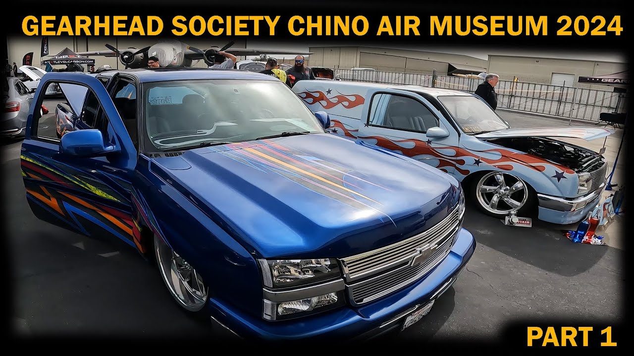 GEARHEAD SOCEITY CAR SHOW CHINO PLANES OF FAME AIR MUSEUM 2024 PART 1