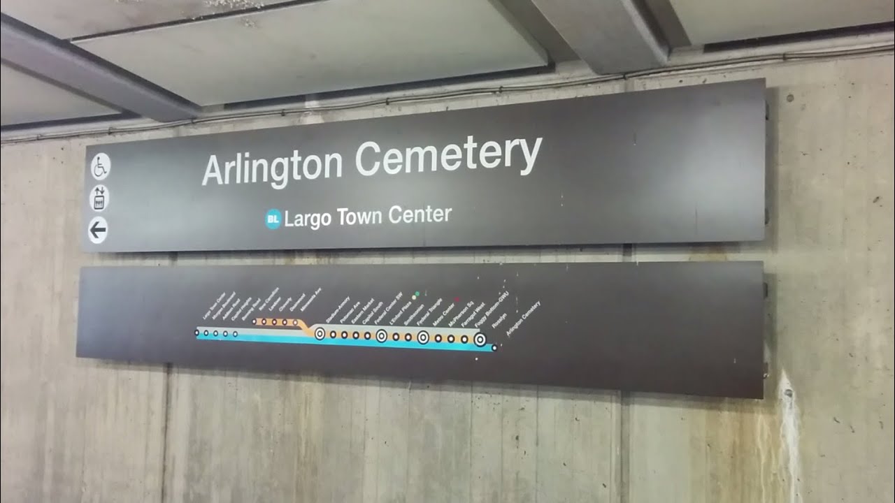 Arlington Cemetery Metro Station - Washington DC Metro Blue line