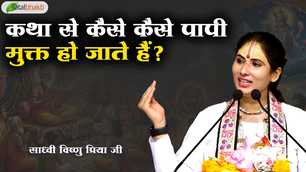 कथा से कैसे कैसे पापी मुक्त हो जाते हैं? | Pravachan | Sadhvi Vishnu Priya Ji~Jhunjhunu (Rajasthan)