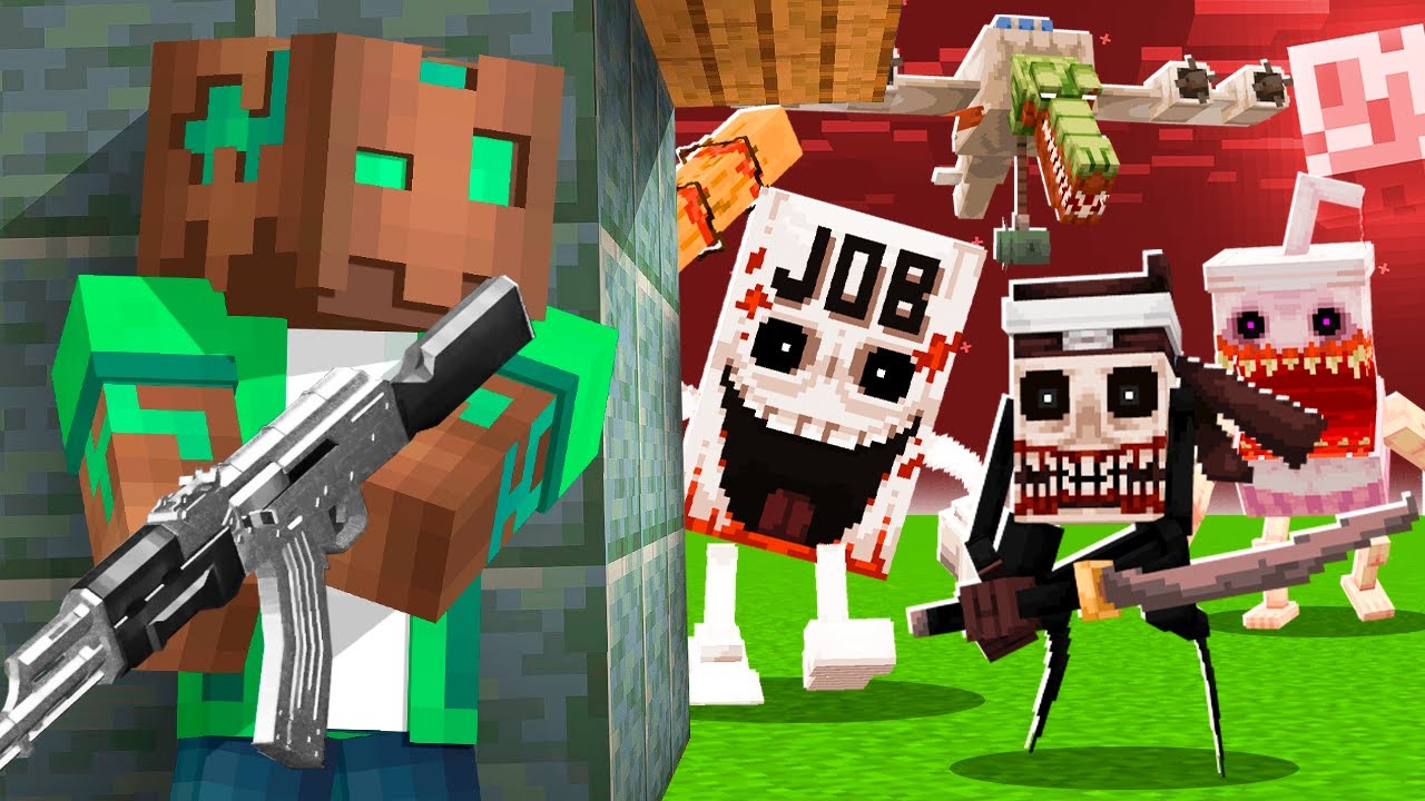 Usé ARMAS REALES contra BRAINROTS TERRORÍFICOS en Minecraft!