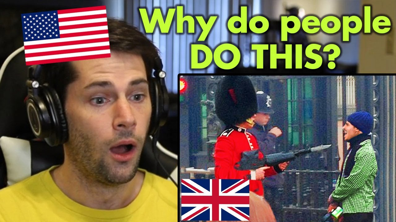 American Reacts to Tourists Messing with British Royal Guards