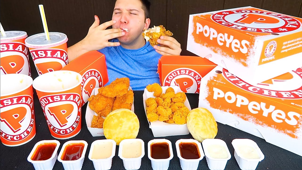 Massive Popeyes Feast • MUKBANG