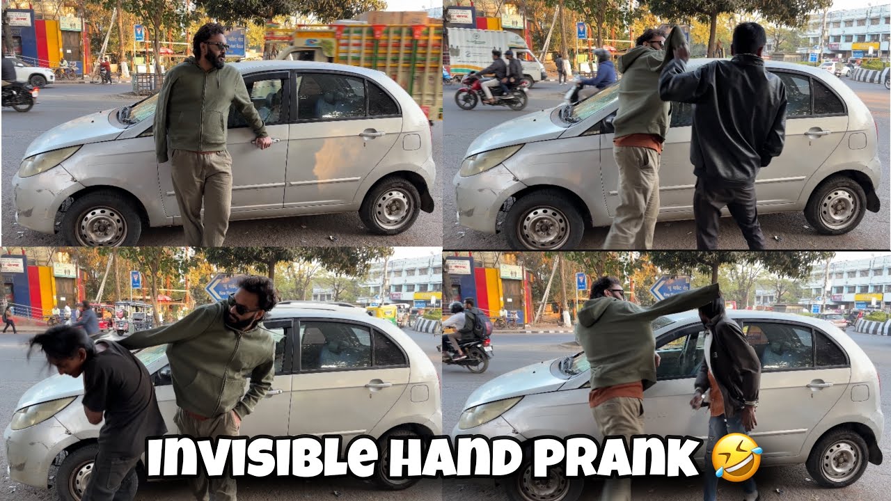 Invisible hand prank 🤣 