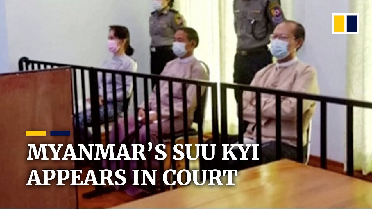 Aung San Suu Kyi makes first court appearance since coup as Myanmar violence continues