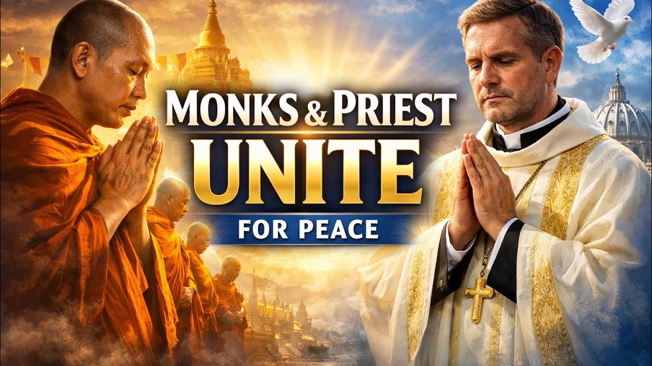 BUDDHIST MONKS AND CATHOLIC PRIEST UNITE FOR PEACE