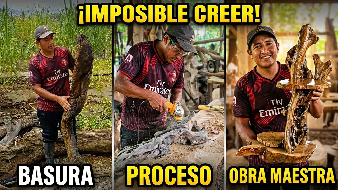 Nadie imaginaba lo que este artesano haría con esa madera