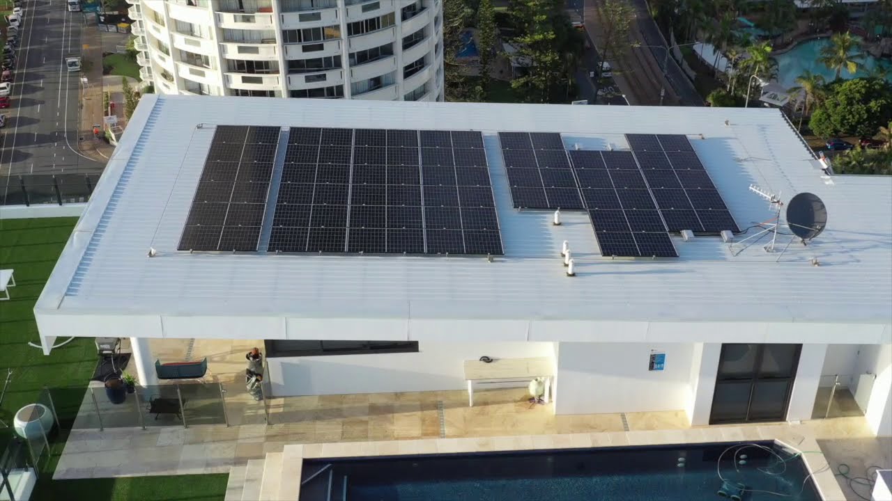 Solar Installation On Building 60 Meters High