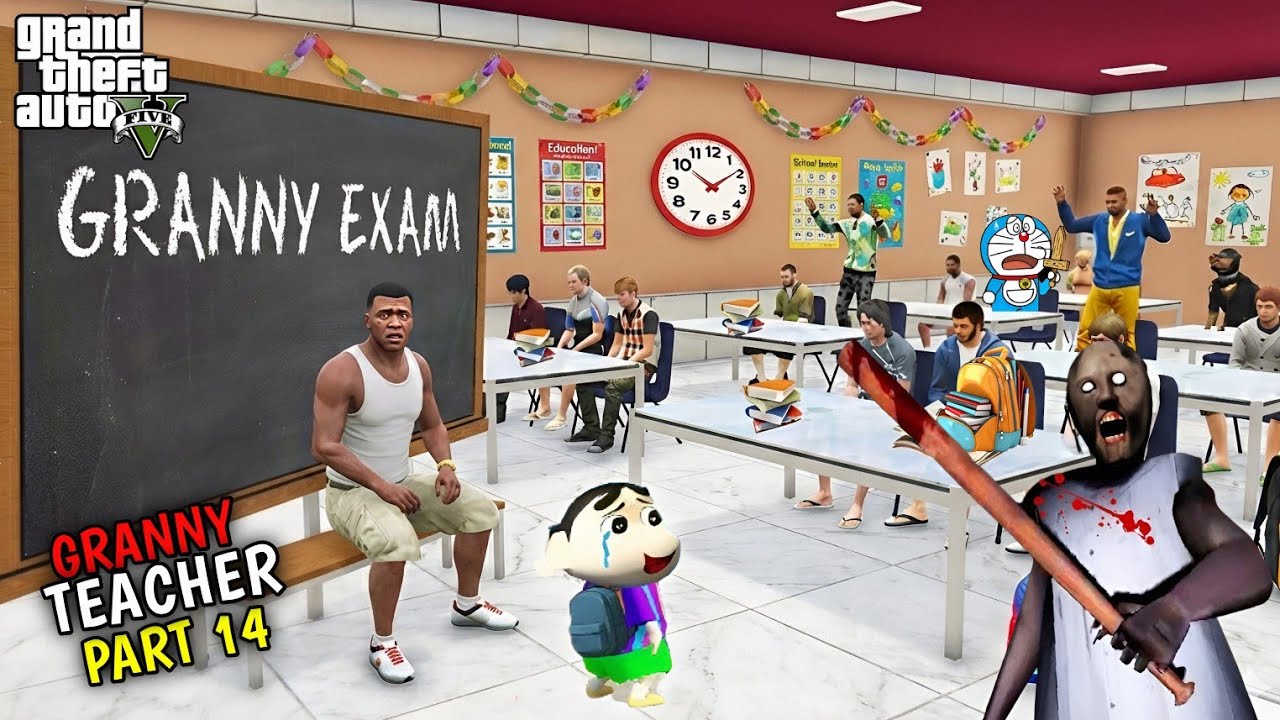GTA 5 : Franklin Tried To Escape The Scariest Granny Teacher In GTA 5 || Part # 14 || Afaq Hub