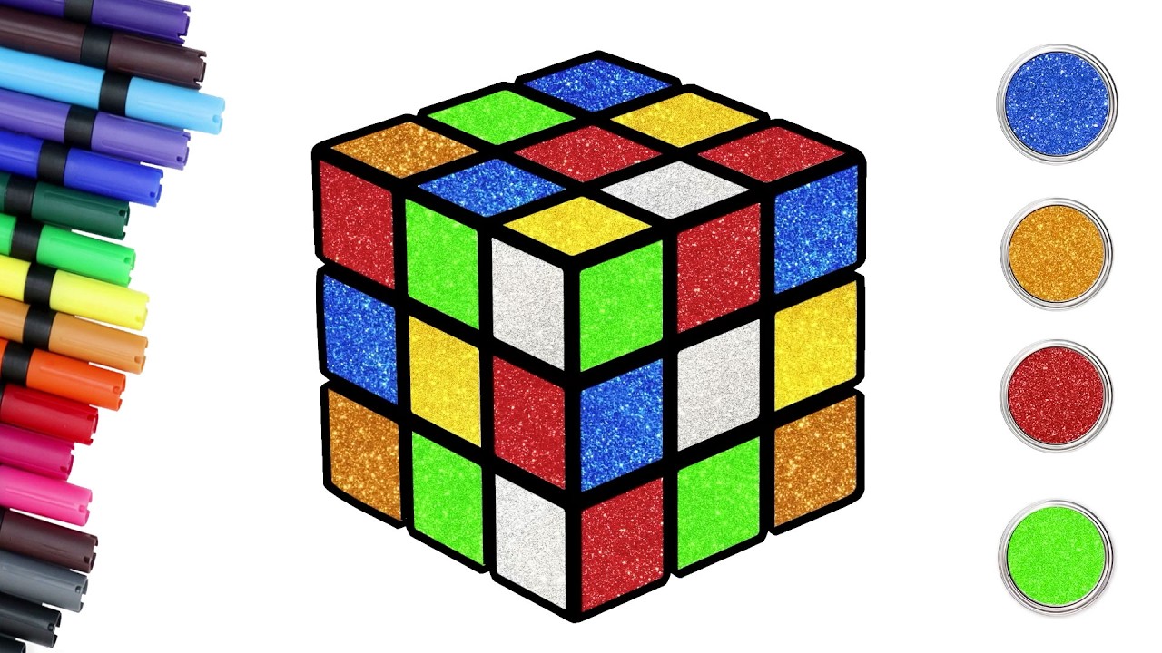 Vamos desenhar um Cubo de Rubik | Desenho Passo a Passo | Chiki Art Brasil