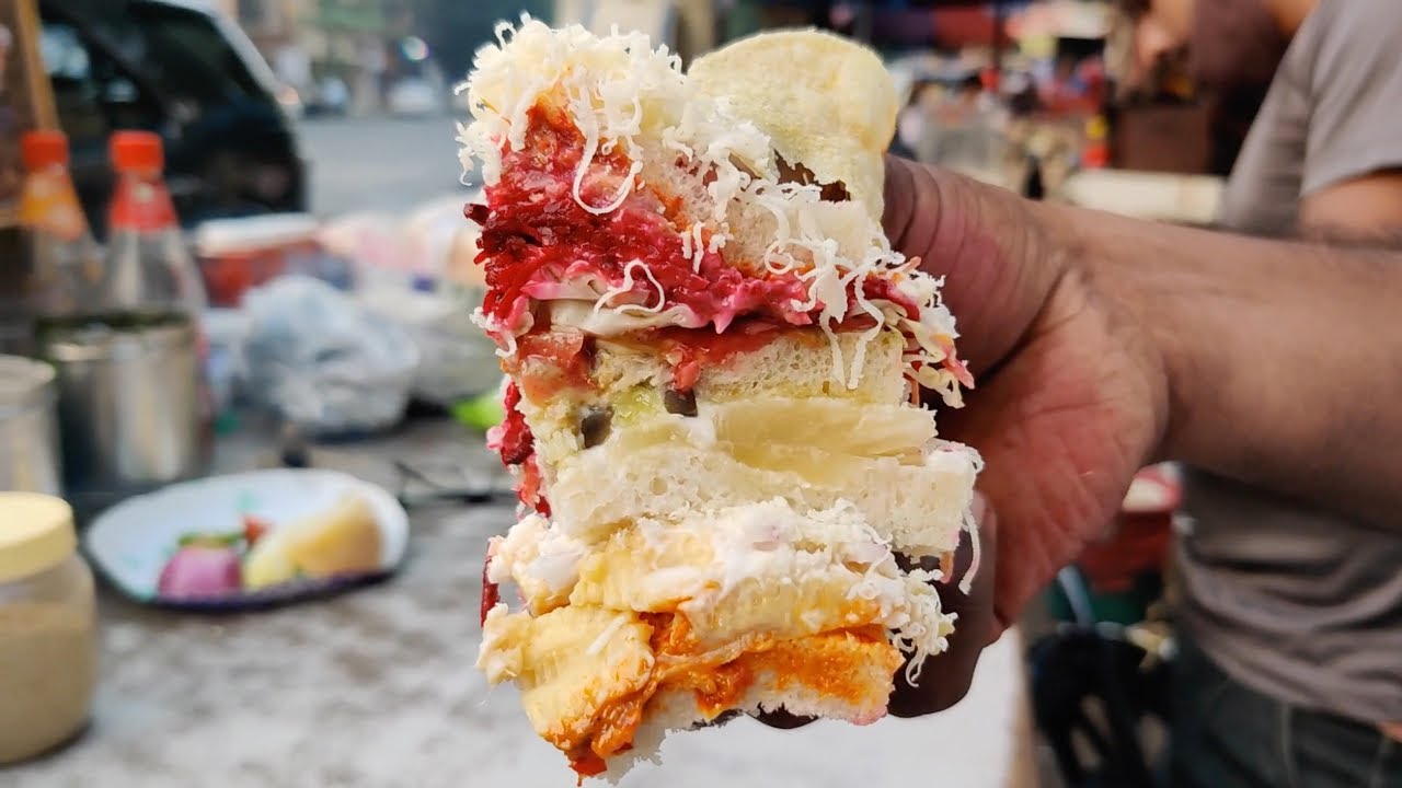 Biggest Sandwich Bite | Mumbai's Famous Junglee Sandwich | Indian Street Food