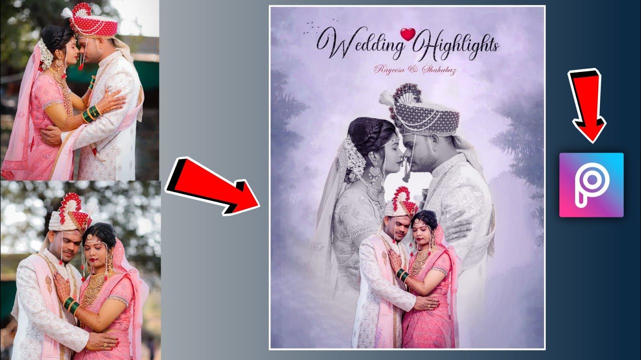 Pre Wedding 💒 Photo Editing Picsart | Wedding Special Photo Editing Mobile |Picsart Editing Tutorial
