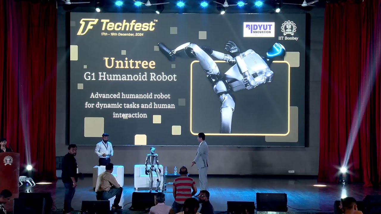 IIT BOMBAY Techfest 2024 DAY 2 || ( Unitree G1 Humanoid Robot ) ||
