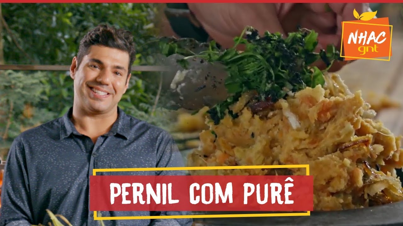 Purê de batata-doce com pernil assado |  Felipe Bronze | Perto do Fogo