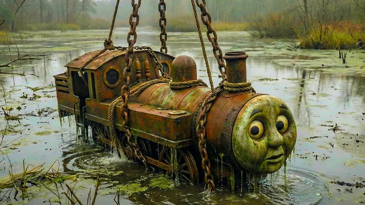 ASMR Car Restoration – Abandoned Thomas Train Found in Swamp