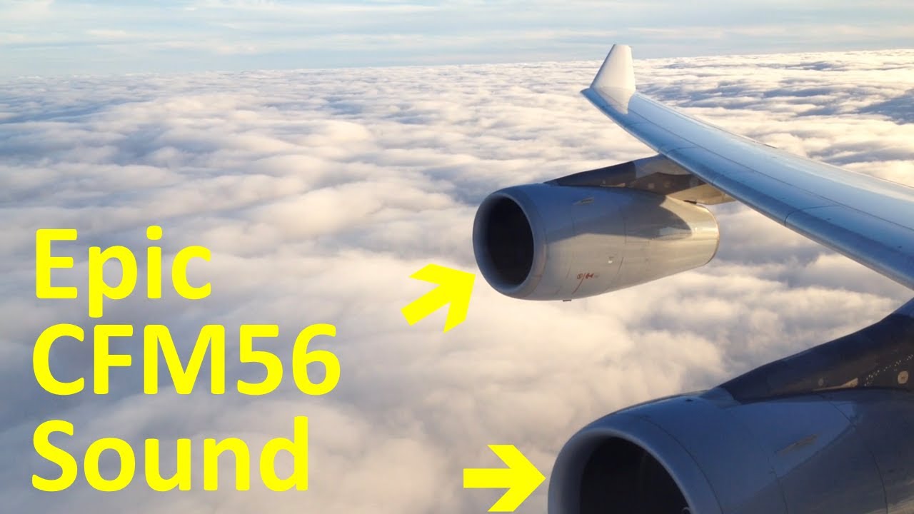 Epic CFM56 Engine Sound on Lufthansa Airbus A340-300 Take-off