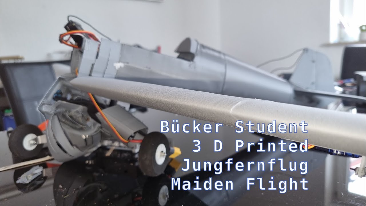 Bücker Student3 D Print Erstflug Maiden Flight