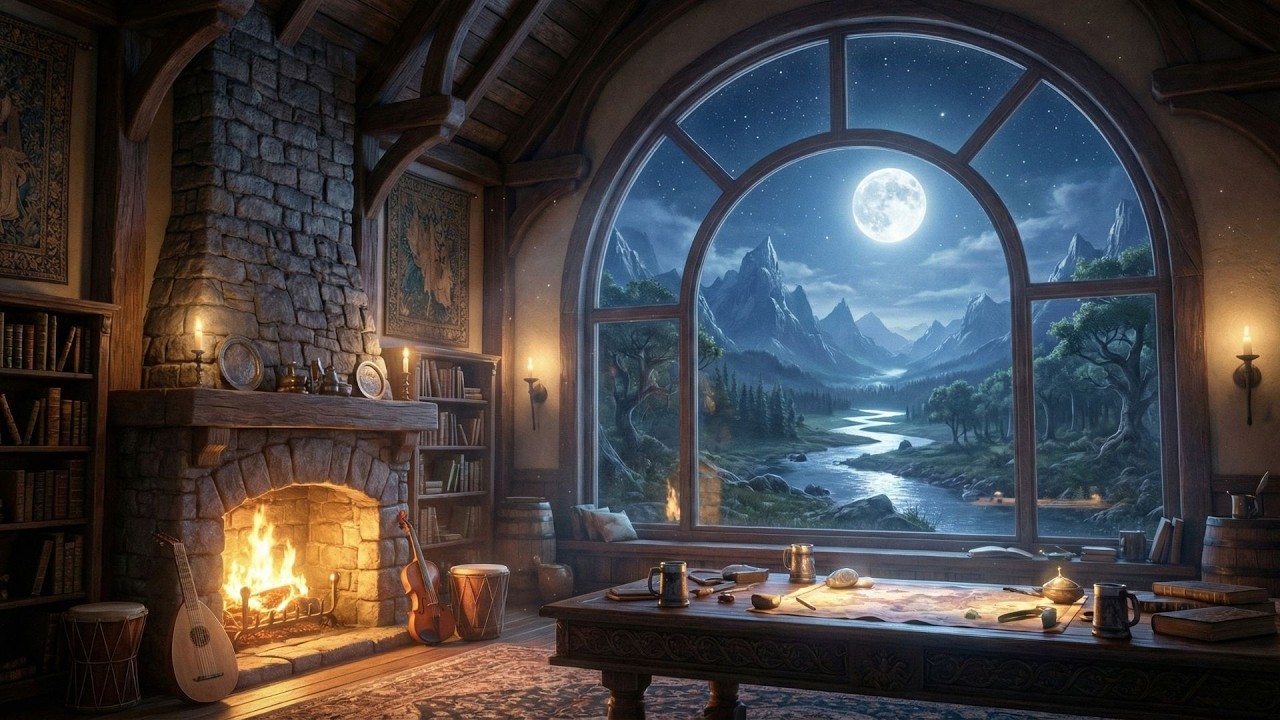 A Restful Night at the Inn 🎻 Lute & Violin Lofi To Read, Study, Deep Focus