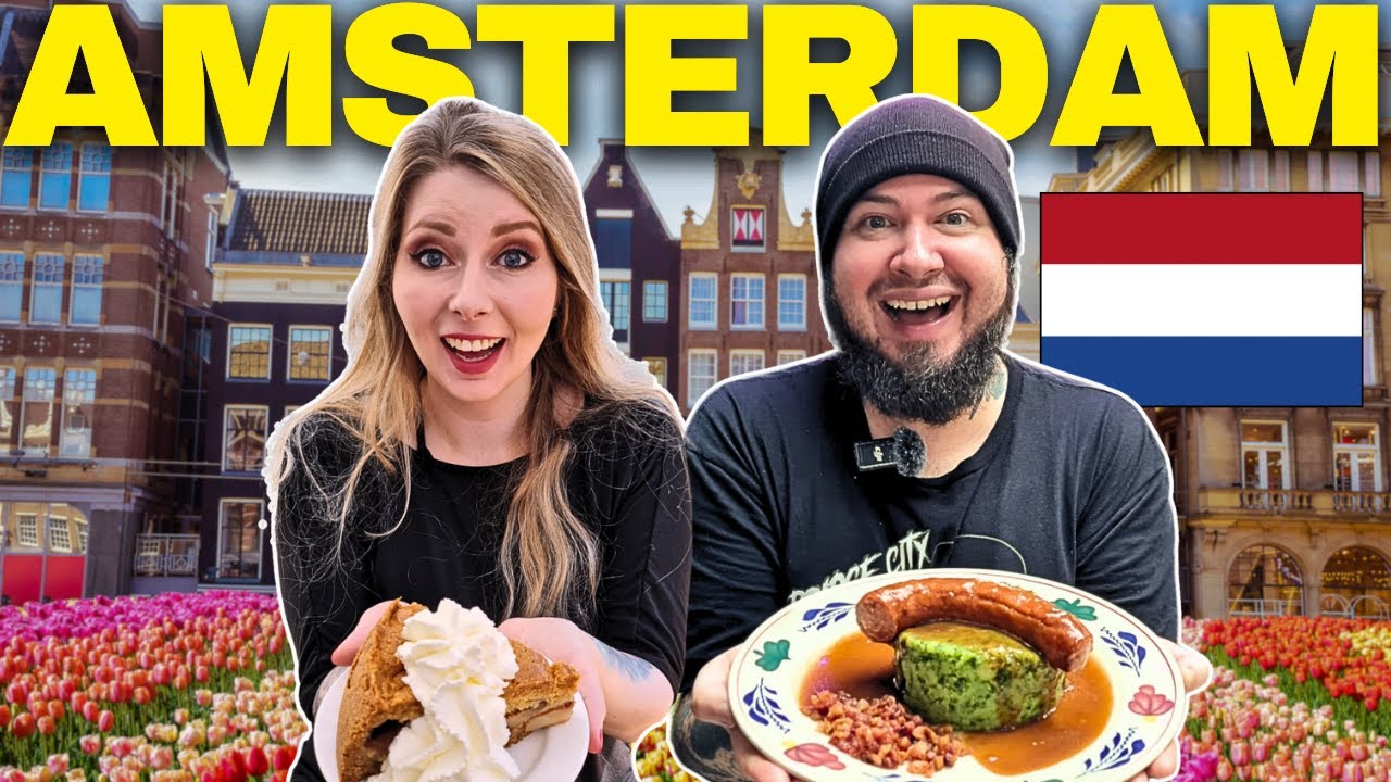 24 Hours in INCREDIBLE AMSTERDAM 🇳🇱 - Trying traditional DUTCH FOOD in the NETHERLANDS